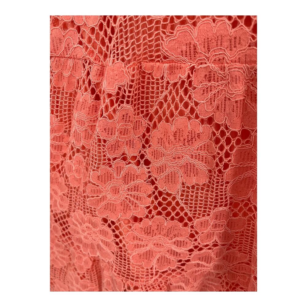 City Chic dress Garden Kiss lace v neck peach size L/20 - Picture 4 of 8
